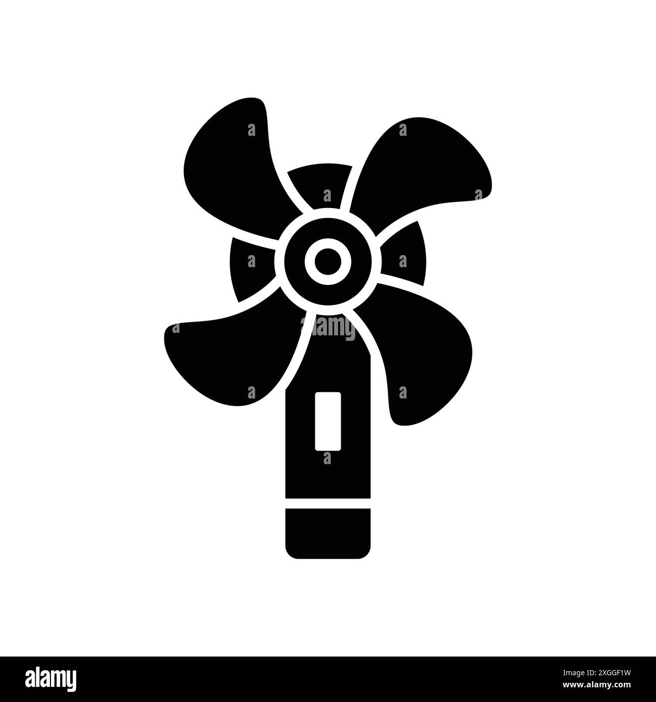 modello di disegno vettoriale icona ventola elettrica su sfondo bianco Illustrazione Vettoriale