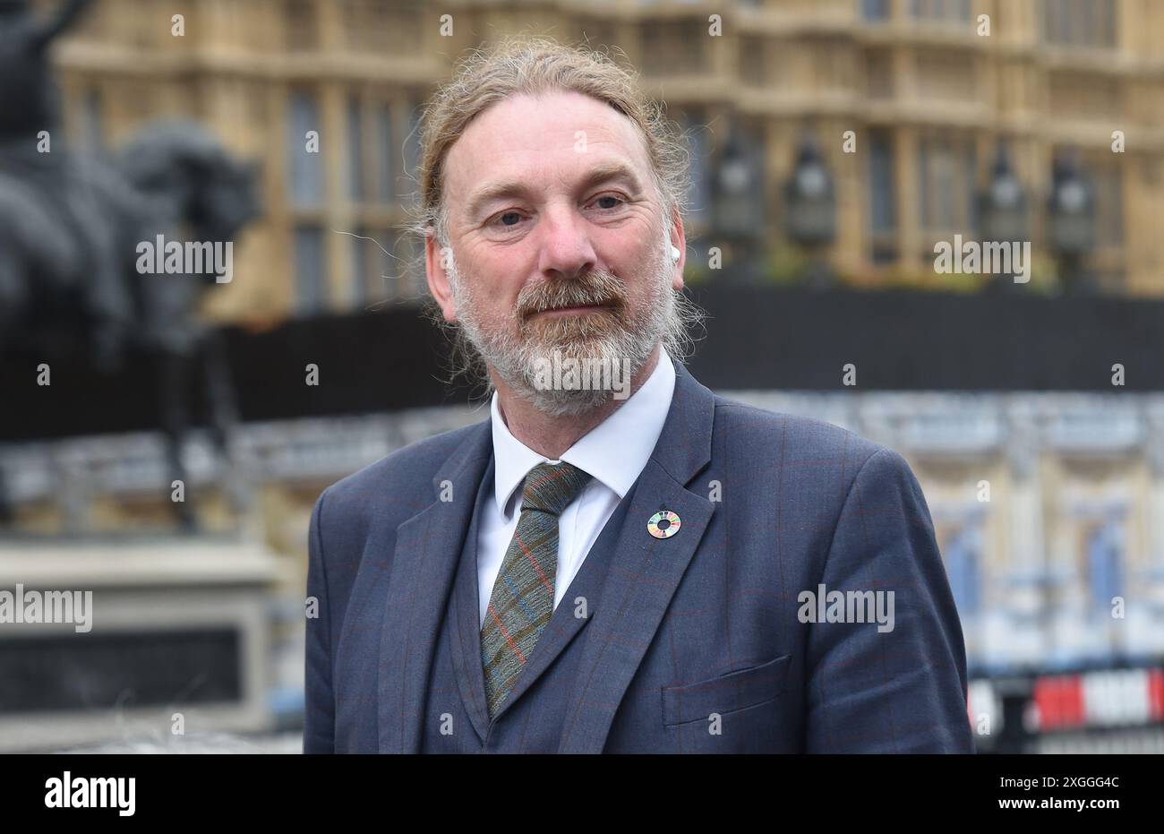 Londra, Regno Unito. 9 luglio 2024. Westminster Londra 9 luglio 2024. Chris Law SNP arriva a Westminster Credit: MARTIN DALTON/Alamy Live News Foto Stock