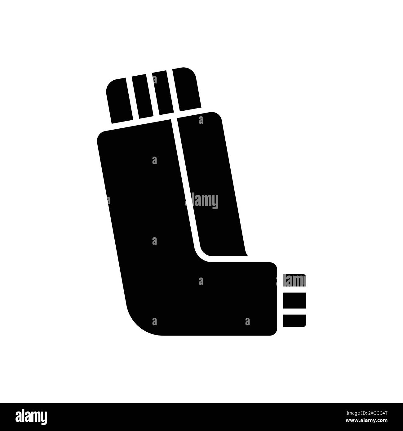 modello di disegno vettoriale icona inalatore su sfondo bianco Illustrazione Vettoriale