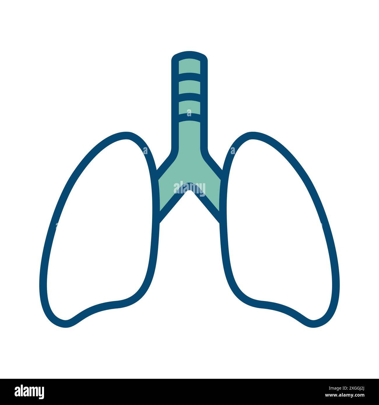 modello di disegno vettoriale dell'icona dei polmoni su sfondo bianco Illustrazione Vettoriale