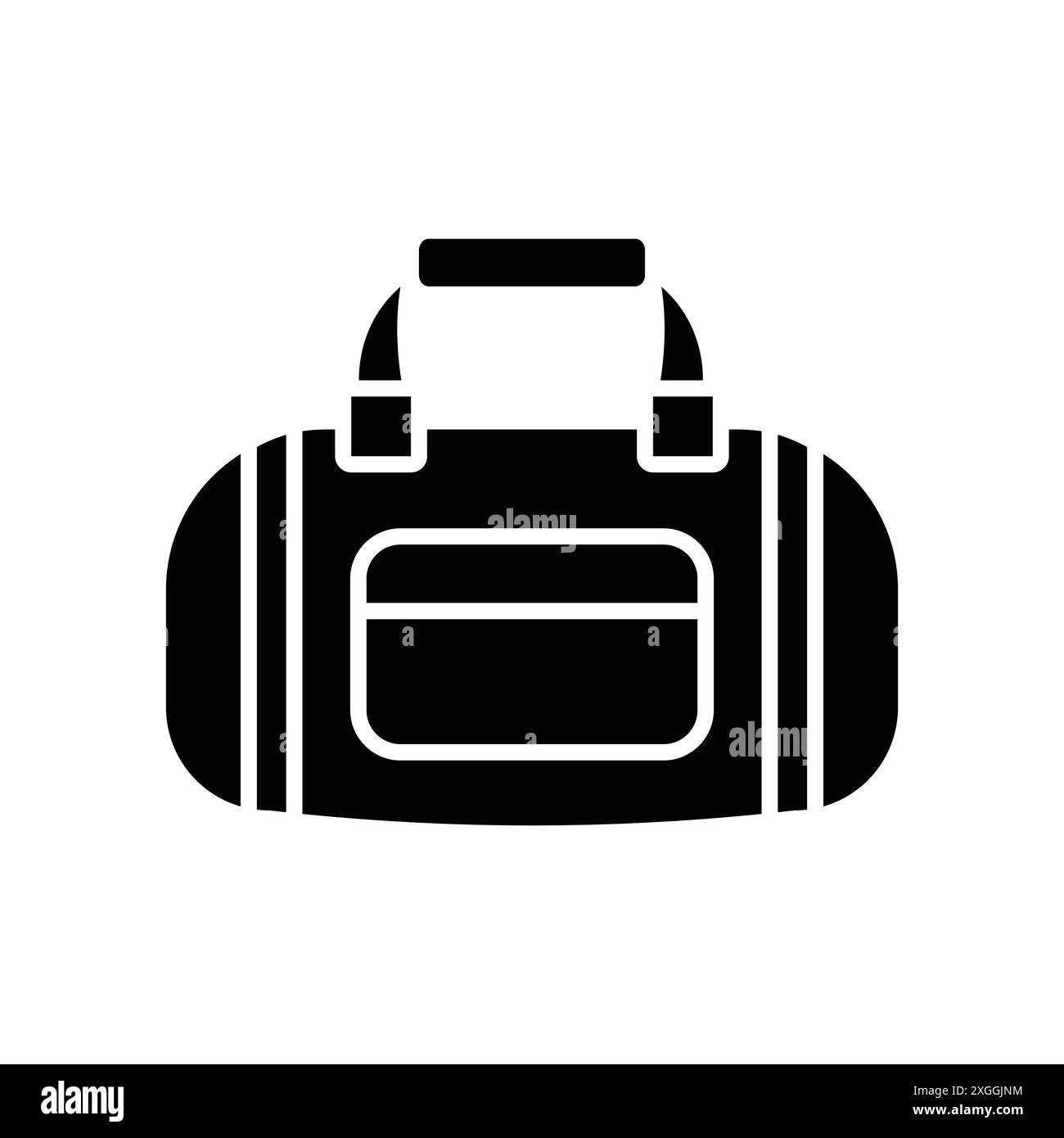 modello vettoriale icona borsa sportiva su sfondo bianco Illustrazione Vettoriale