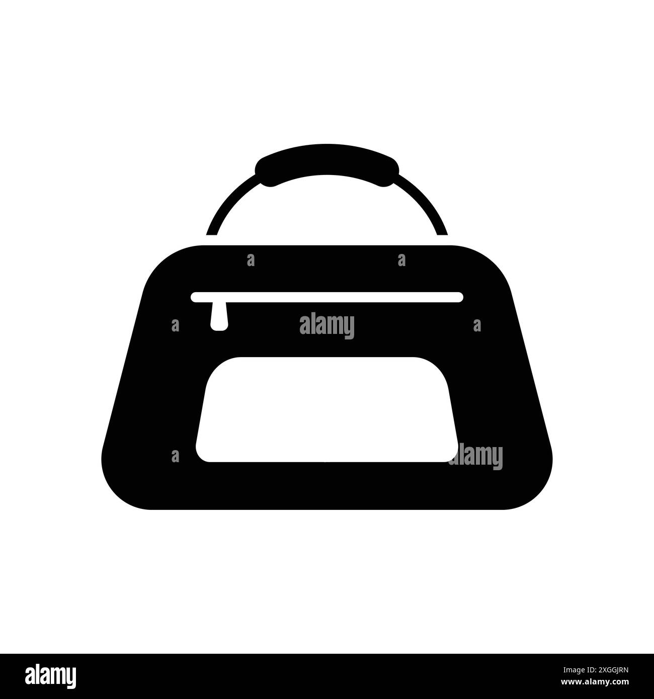 modello vettoriale icona borsa sportiva su sfondo bianco Illustrazione Vettoriale