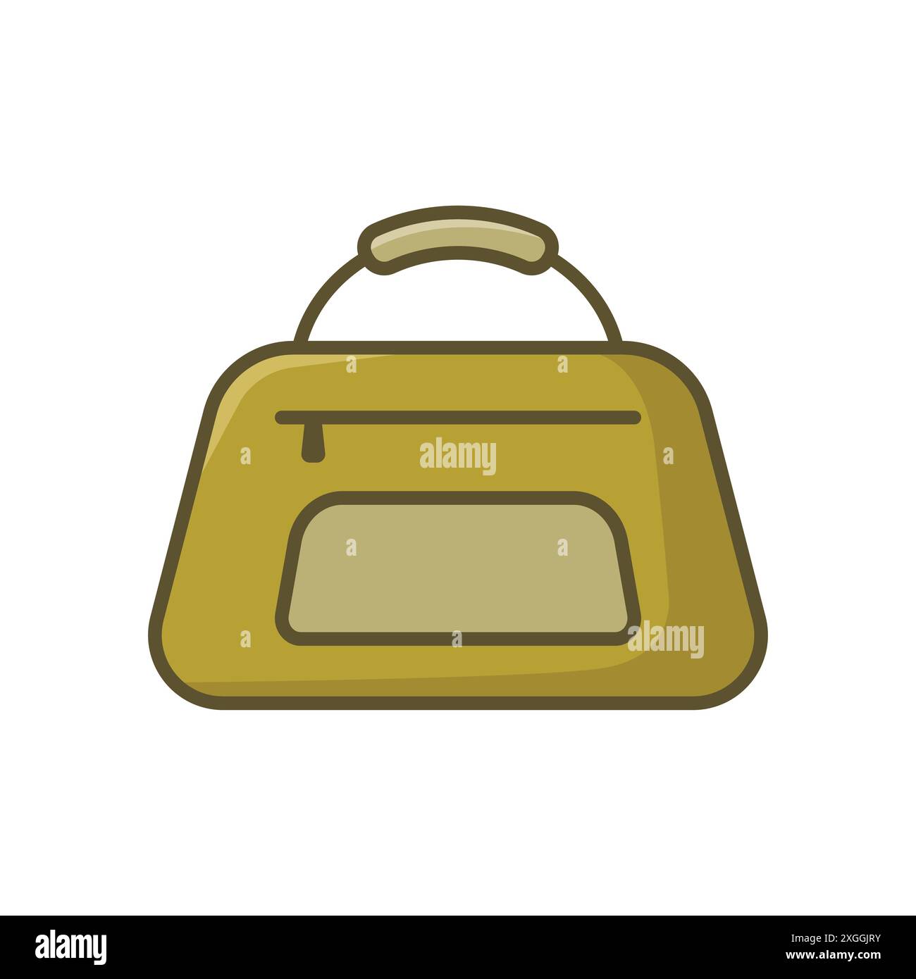 modello vettoriale icona borsa sportiva su sfondo bianco Illustrazione Vettoriale