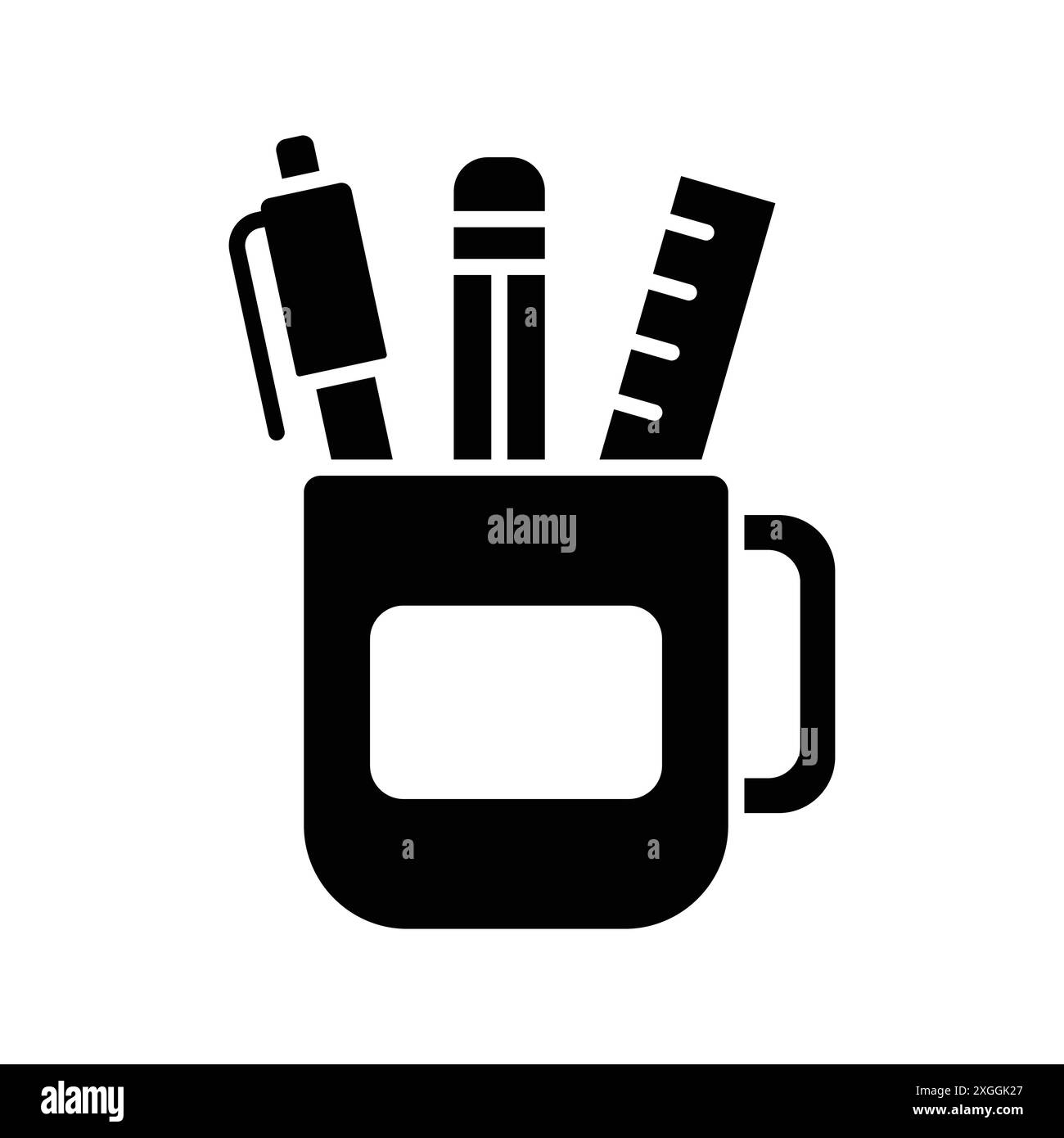 modello di disegno vettoriale icona cancelleria su sfondo bianco Illustrazione Vettoriale