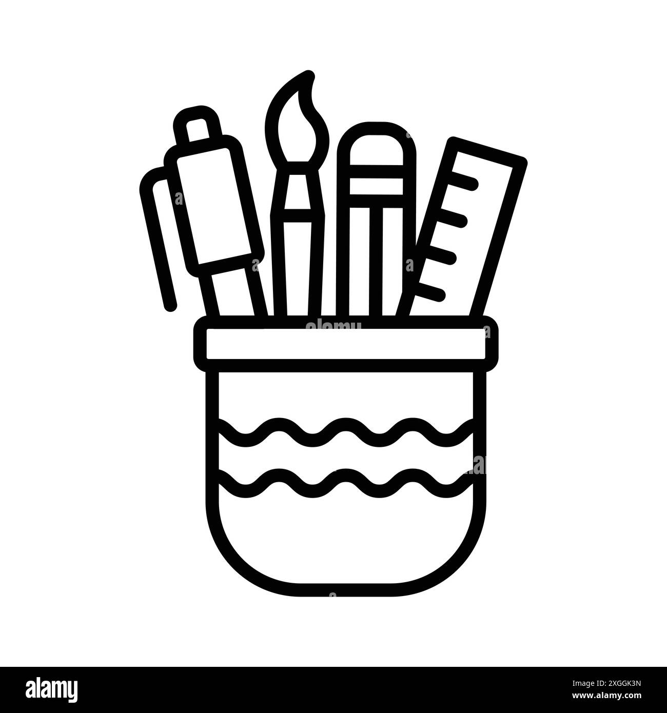 modello di disegno vettoriale icona cancelleria su sfondo bianco Illustrazione Vettoriale