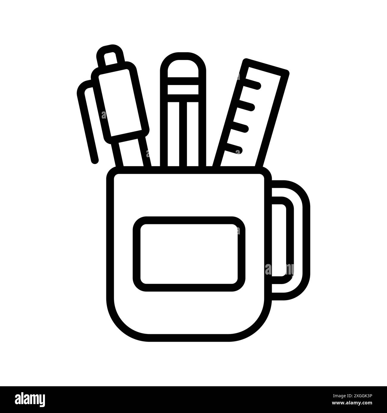 modello di disegno vettoriale icona cancelleria su sfondo bianco Illustrazione Vettoriale