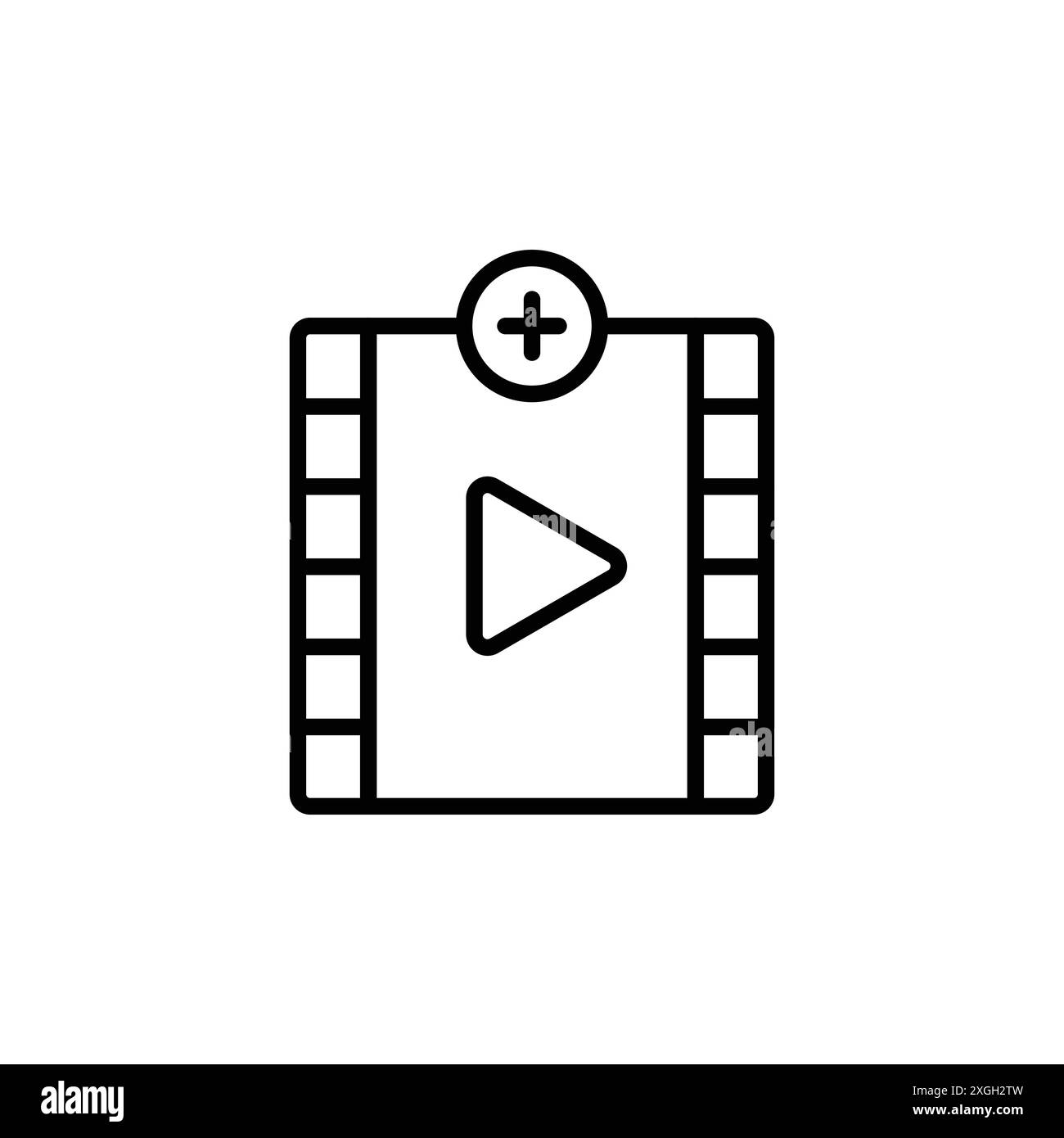 Aggiungi la collezione di set di logo vettoriali o il gruppo di pacchetti di icone video Illustrazione Vettoriale