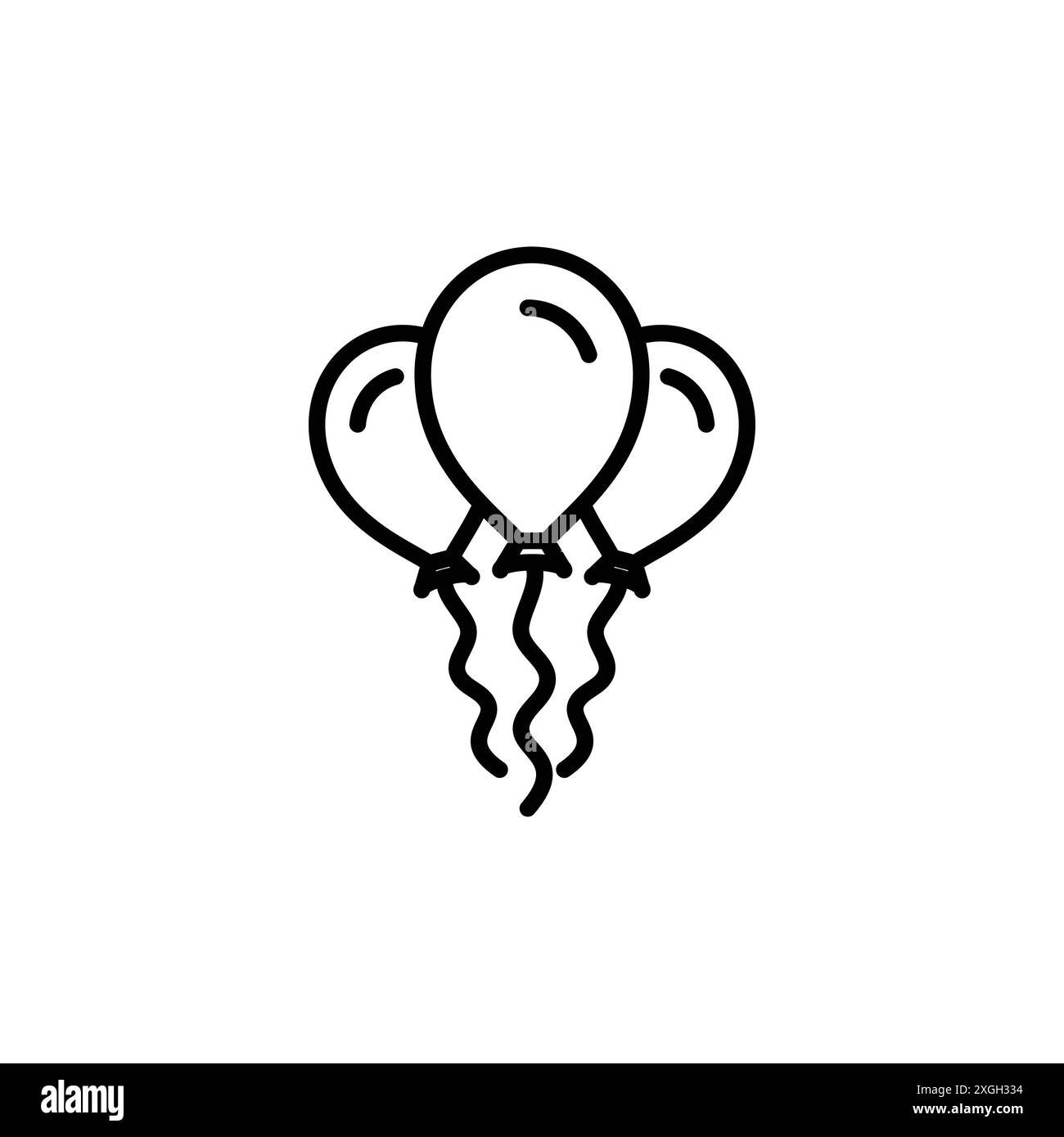 Icona dei palloncini, logo vettoriale, set di pacchetti o pacchetto di pacchetti Illustrazione Vettoriale