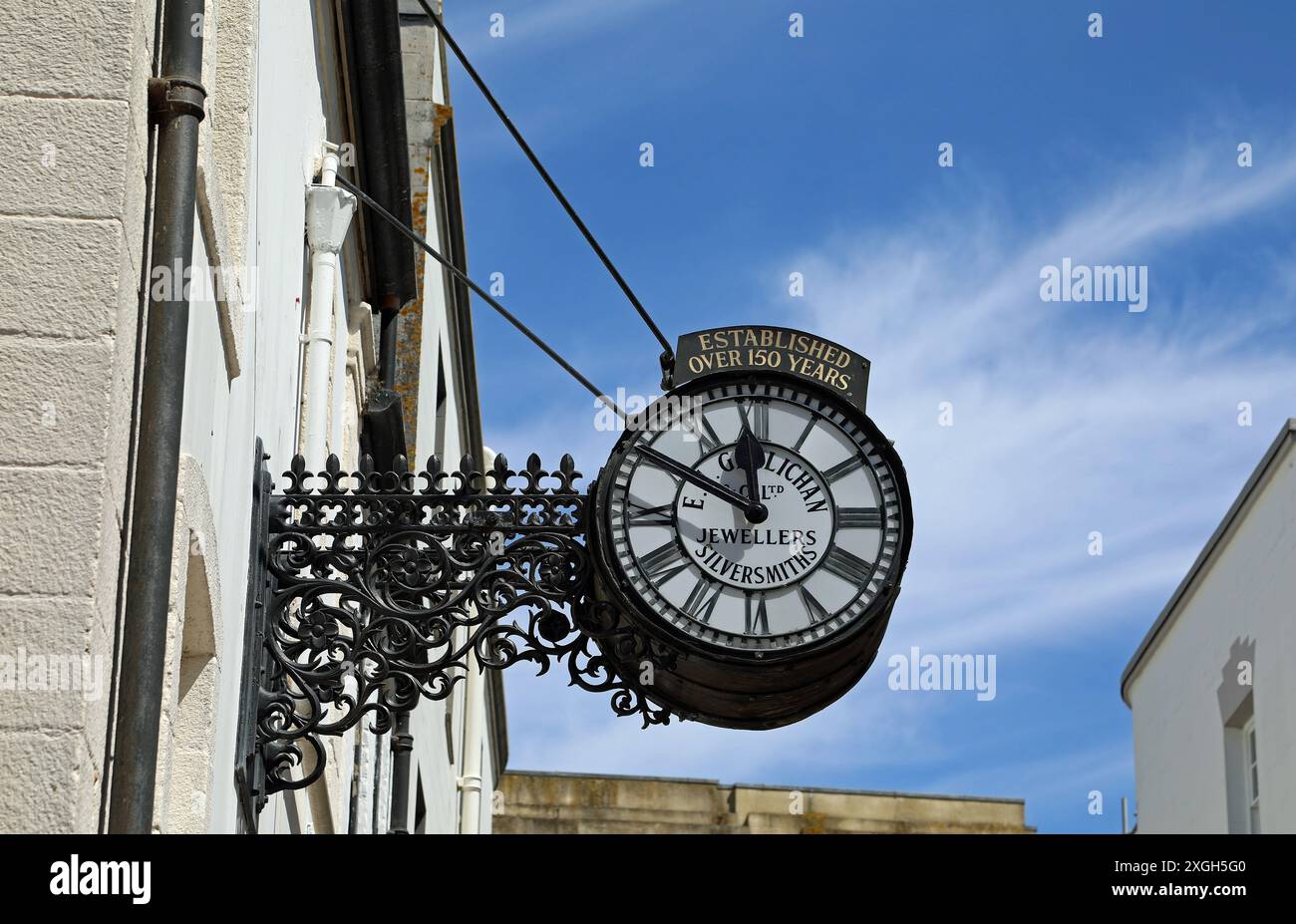 Orologio e J Gallichan & Co a Saint Helier Foto Stock