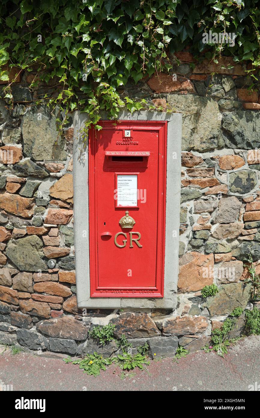 Gr letterbox al Saint Helier in Jersey Foto Stock