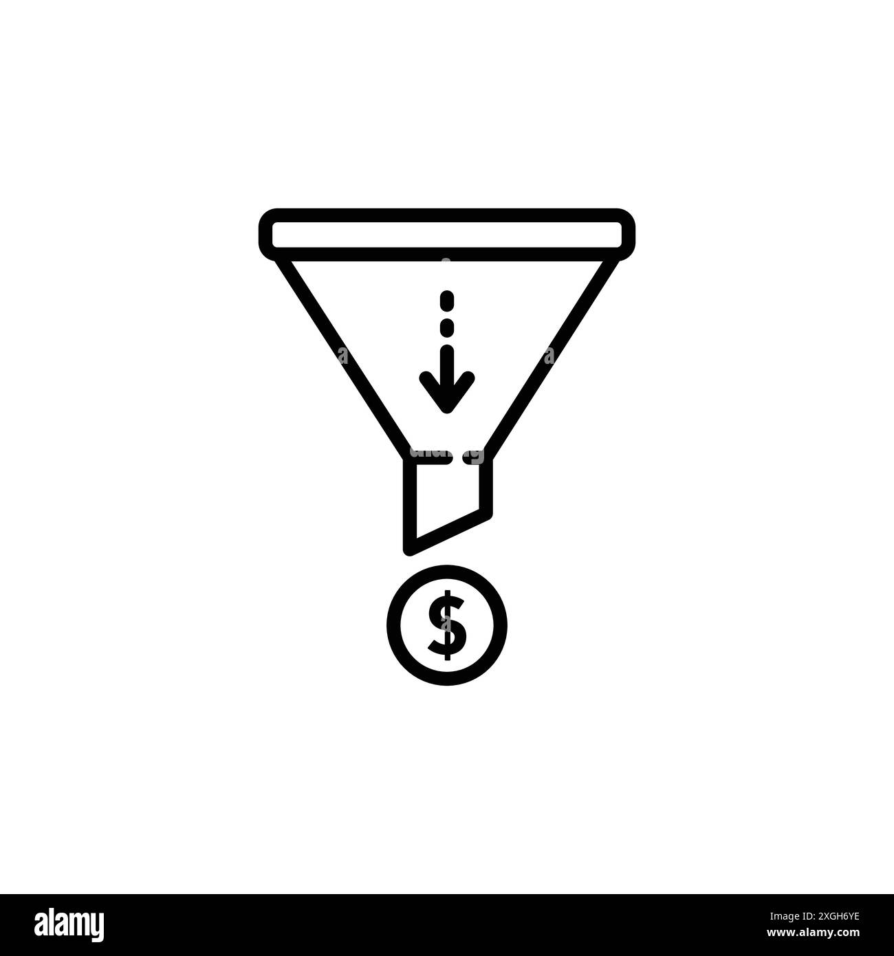 Set di logo vettoriale dell'icona dell'imbuto di vendita o gruppo di pacchetti Illustrazione Vettoriale