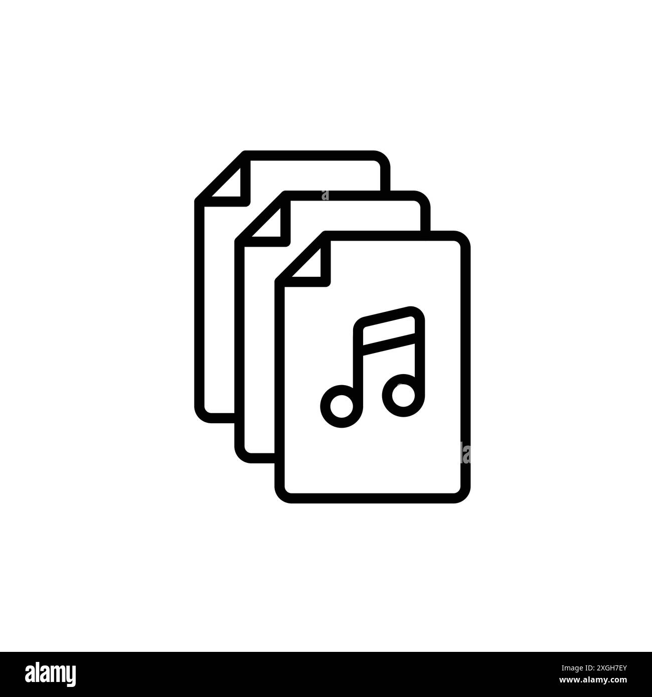 Insieme di logo vettoriale o gruppo pacchetto musicale icona file musicali Illustrazione Vettoriale