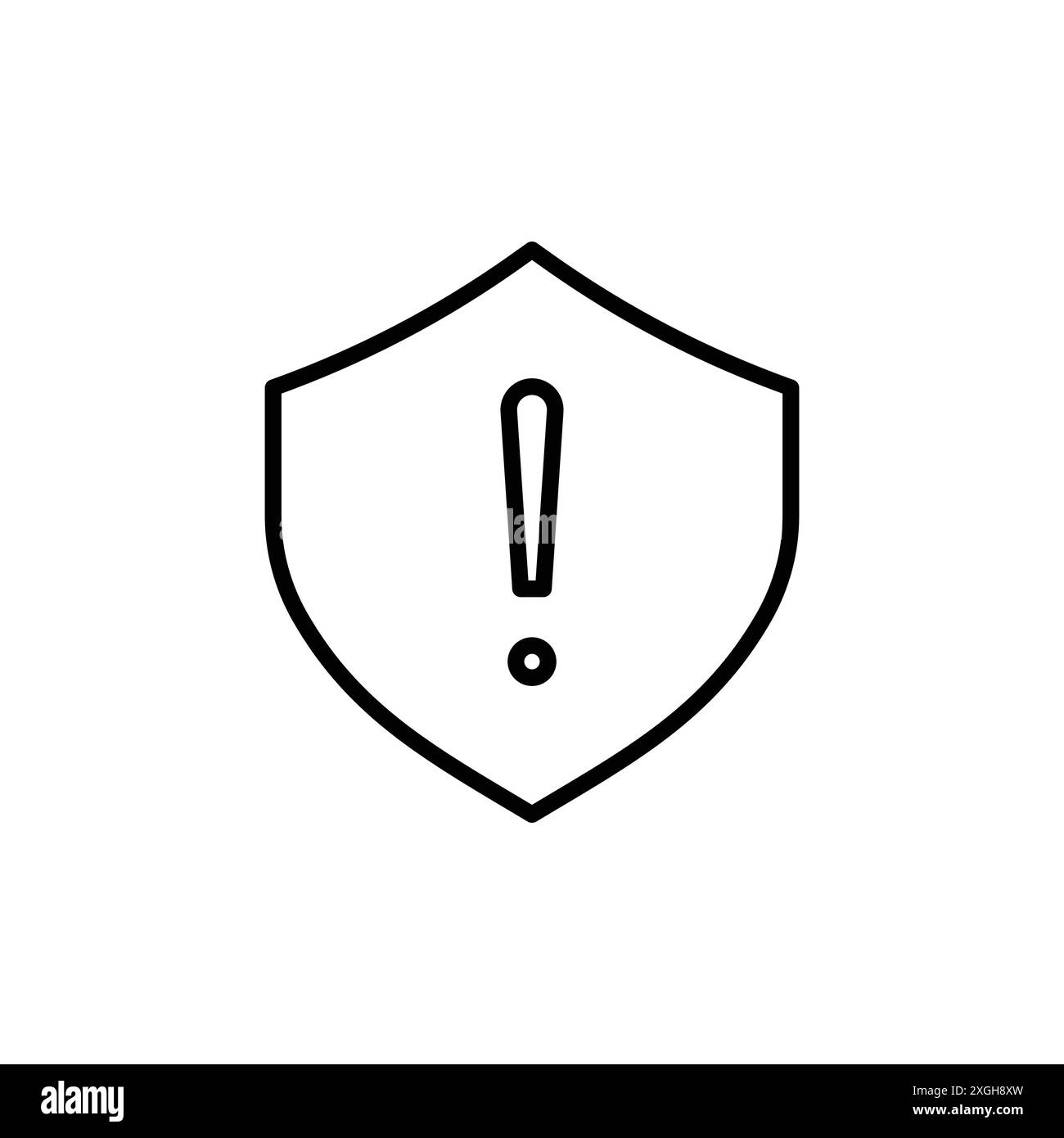 Icona esclamativa scudo logo vettoriale Set Collection o gruppo pacchetto Illustrazione Vettoriale