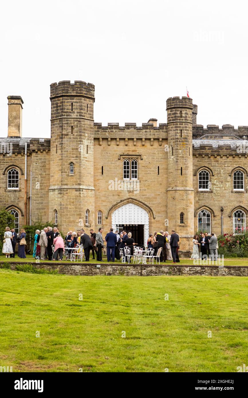 Castello di Chiddingstone, un castello del XIX secolo a Chiddingstone, nel Kent Foto Stock