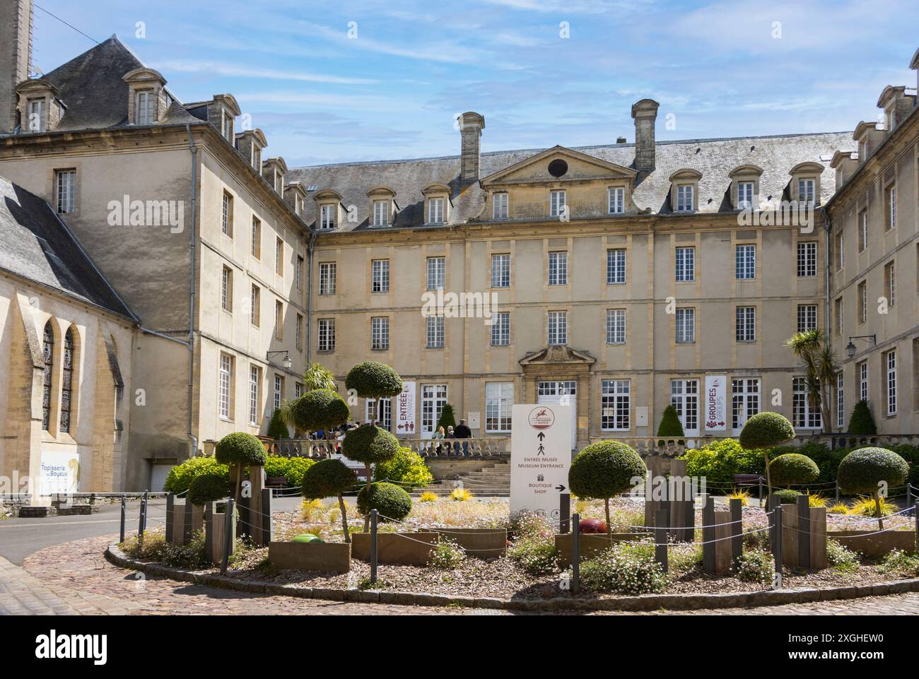 Ingresso al museo degli arazzi di Bayeux Foto Stock