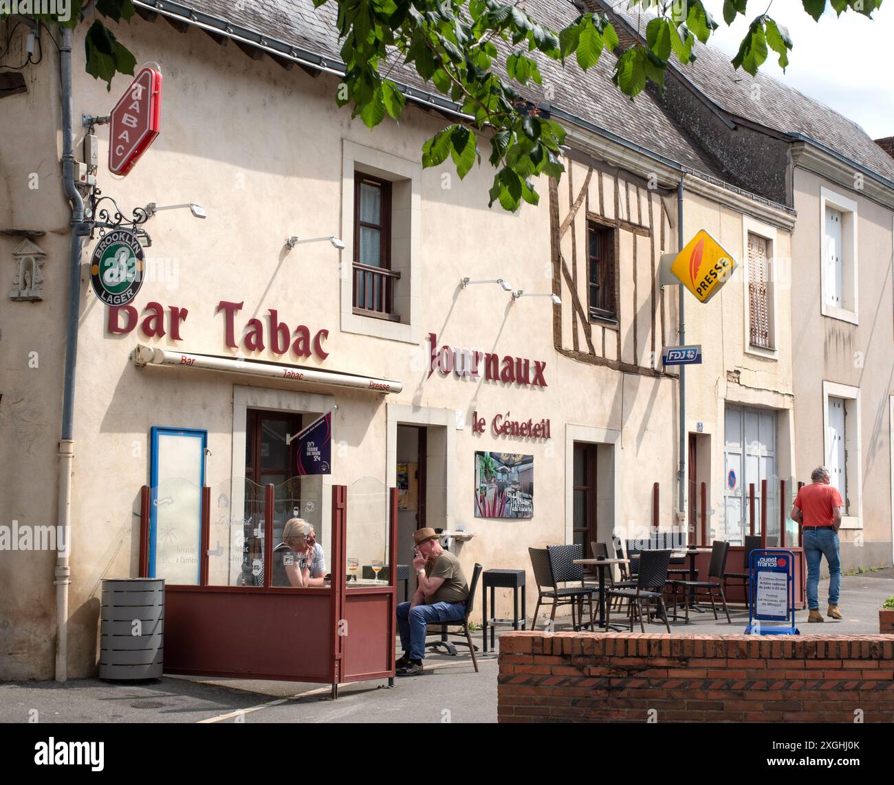 Bar le Genêteil, Château-Gontier Foto Stock