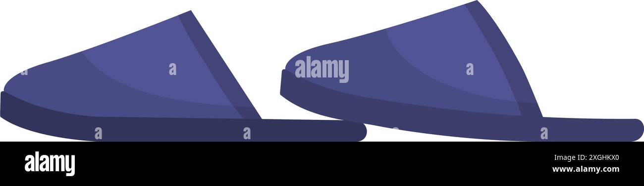 Comode e morbide pantofole isolate, concetto di abbigliamento per la casa Illustrazione Vettoriale