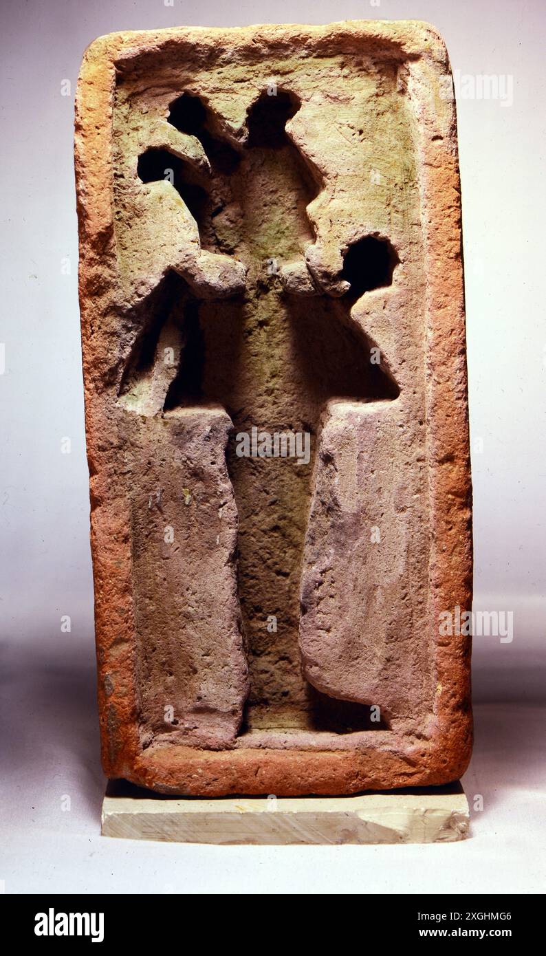 Belle arti, Egitto, artigianato, muffa con Dio Osiride, Delta del Nilo, circa 664 - 332 a.C., argilla, COPYRIGHT DELL'ARTISTA NON DEVE ESSERE CANCELLATO Foto Stock
