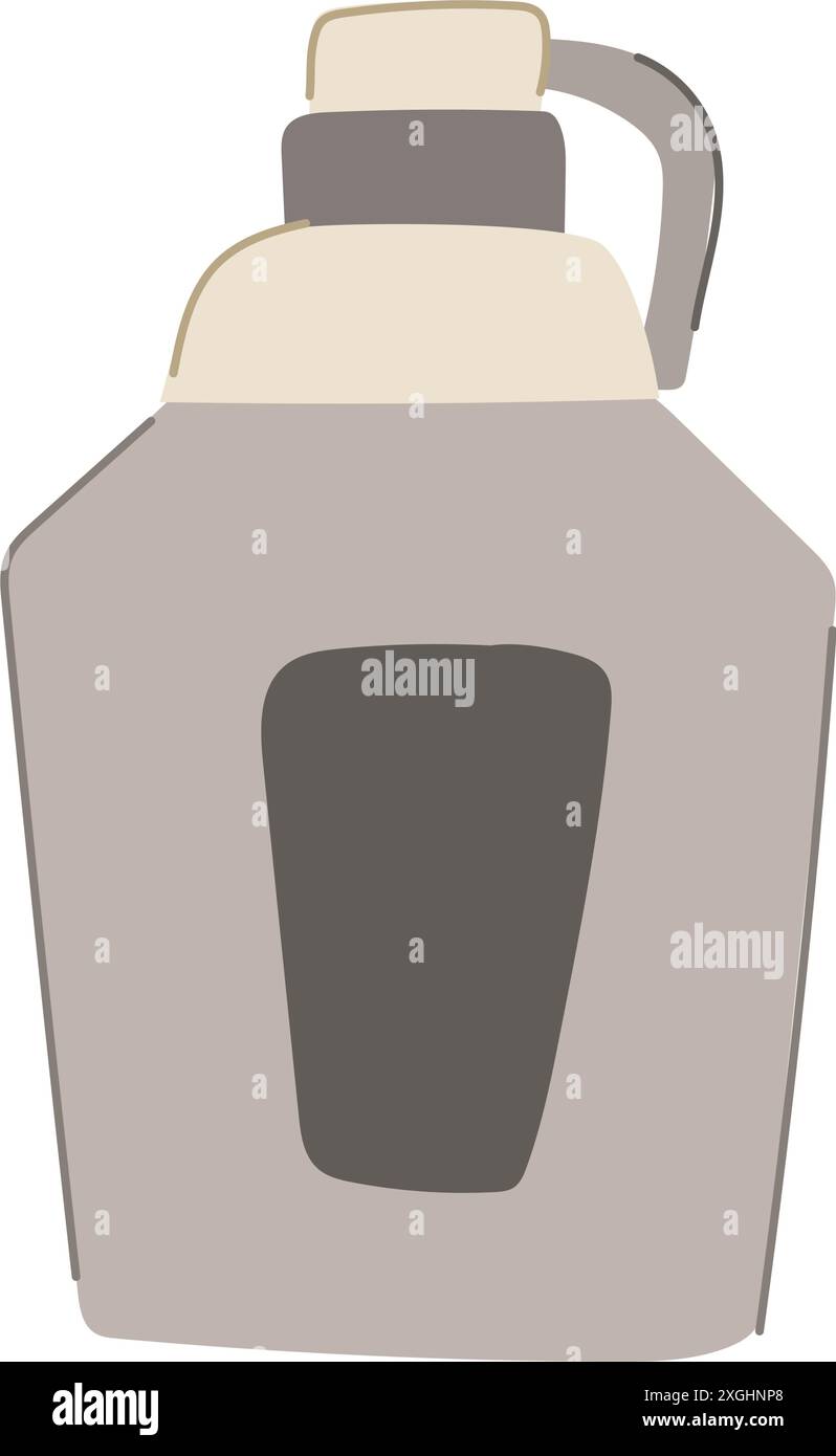 illustrazione vettoriale del cartoni animati con alcool per beuta di brandy Illustrazione Vettoriale