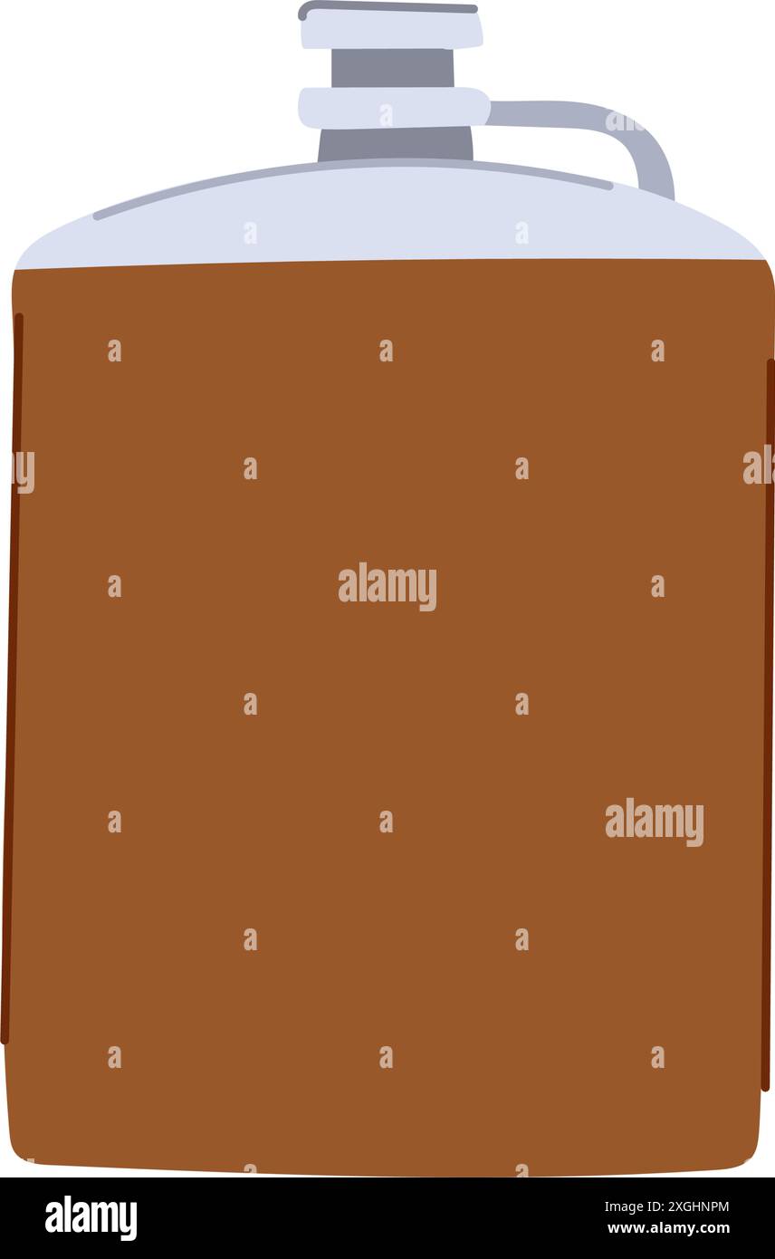 illustrazione vettoriale del cartone animato con alcool per pallone di vodka Illustrazione Vettoriale