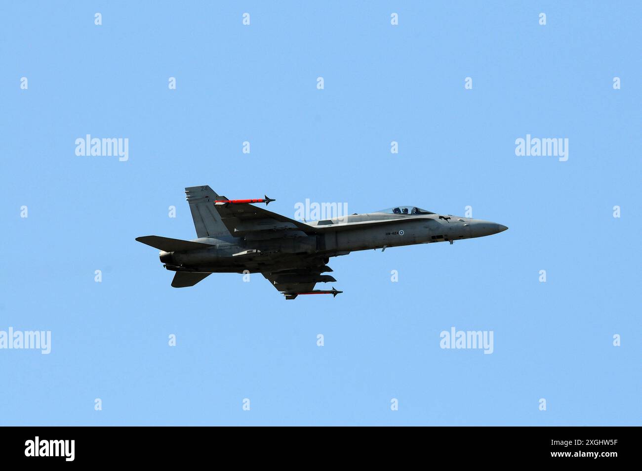 F/A-18C dell'aeronautica militare finlandese "Hornet" al RIAT, 2015. Foto Stock