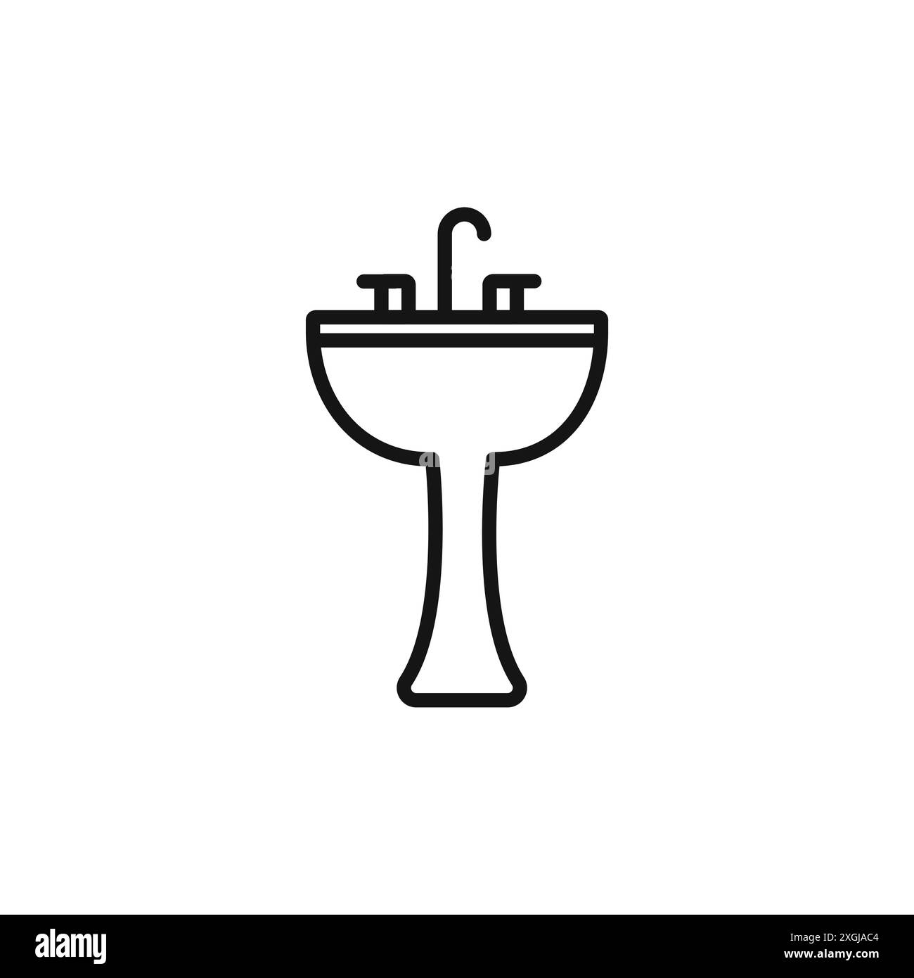 Set di logo vettoriale icona lavello bagno per l'interfaccia utente dell'app Web Illustrazione Vettoriale