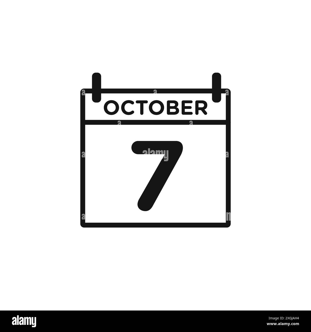 7 ottobre raccolta di logo vettoriale icona data per l'interfaccia utente dell'app web Illustrazione Vettoriale