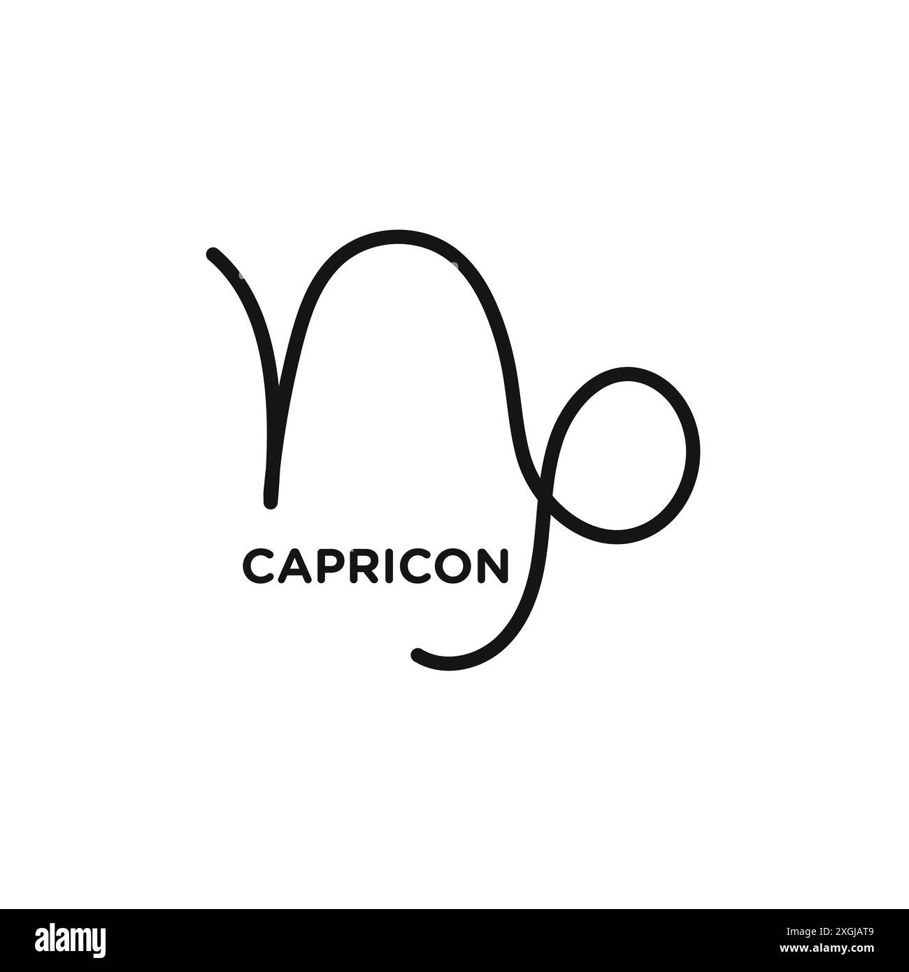 Collezione di logo vettoriale dell'icona del simbolo zodiaco Capricorn per l'interfaccia utente dell'app Web Illustrazione Vettoriale