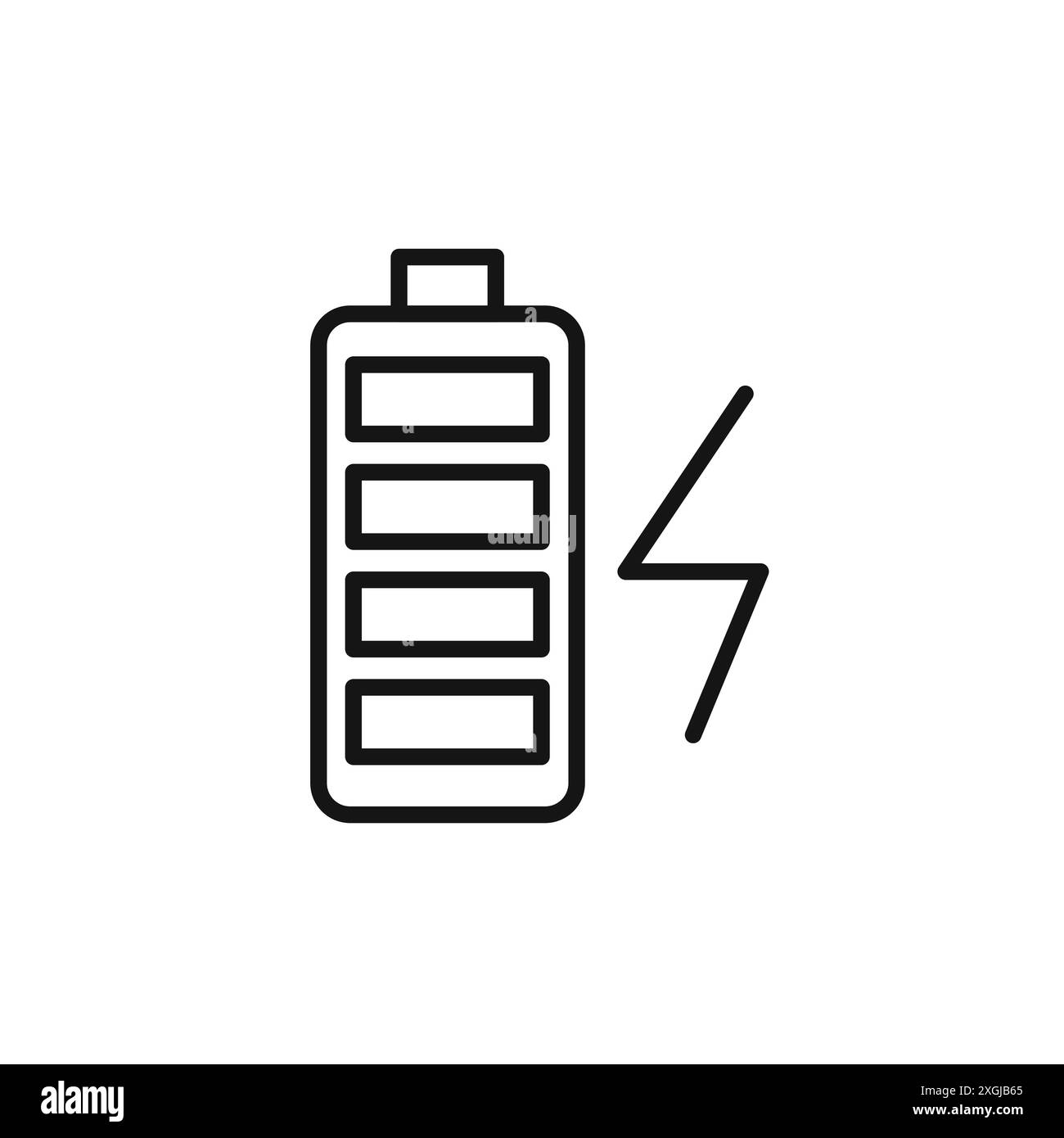 Collezione di logo vettoriale dell'icona della batteria in carica per l'interfaccia utente dell'app Web Illustrazione Vettoriale