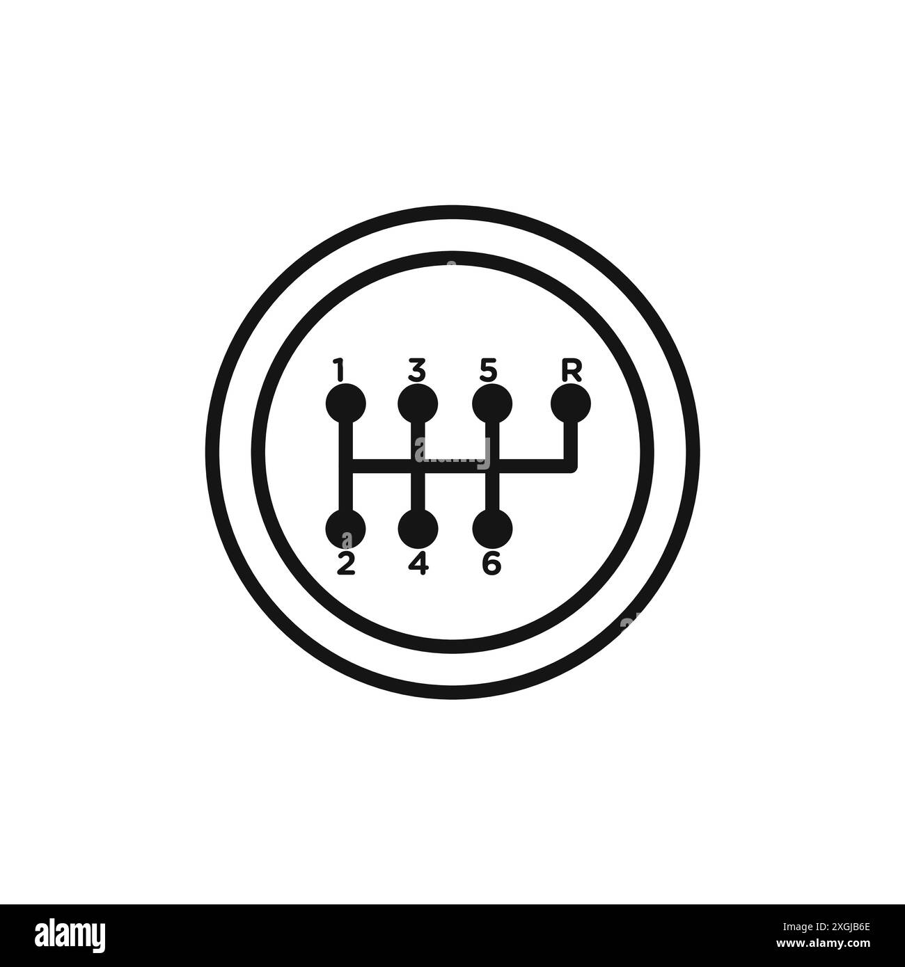 collezione di logo vettoriale icona leva del cambio manuale per auto per l'interfaccia utente dell'app web Illustrazione Vettoriale