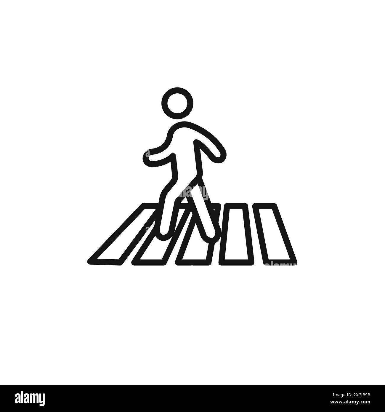 Collezione di set di logo vettoriali icona Crosswalk per l'interfaccia utente dell'app Web Illustrazione Vettoriale