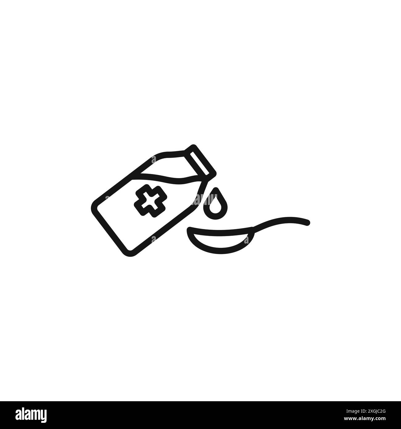 collezione di logo vettoriale dell'icona dello sciroppo per la tosse per l'interfaccia utente dell'app web Illustrazione Vettoriale