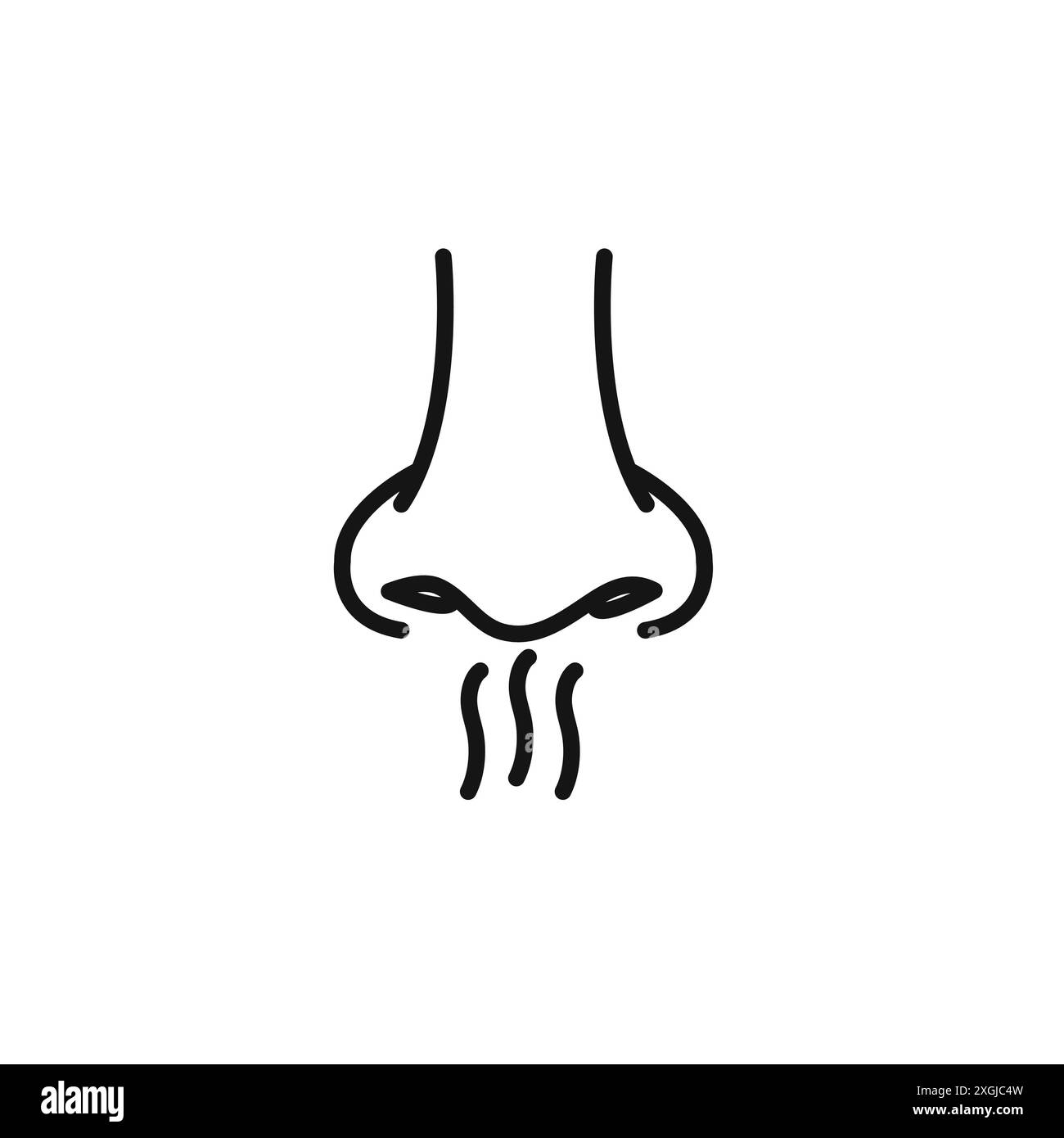 Collezione di logo vettoriali con icone Human Nose per l'interfaccia utente dell'app Web Illustrazione Vettoriale