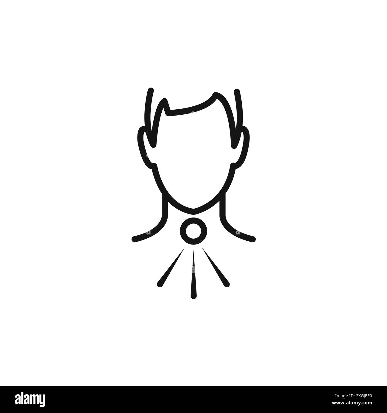 Raccolta di set di logo vettoriali con icone mal di gola per l'interfaccia utente dell'app Web Illustrazione Vettoriale