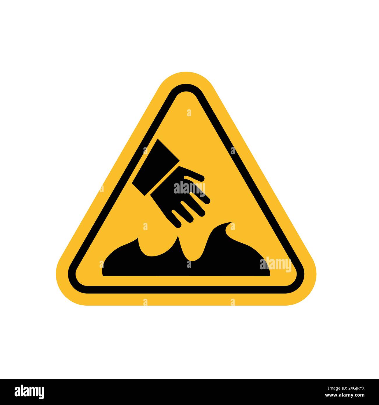 Superficie calda non toccare l'icona del simbolo di pericolo collezione di logo vettoriale per l'interfaccia utente dell'app Web Illustrazione Vettoriale