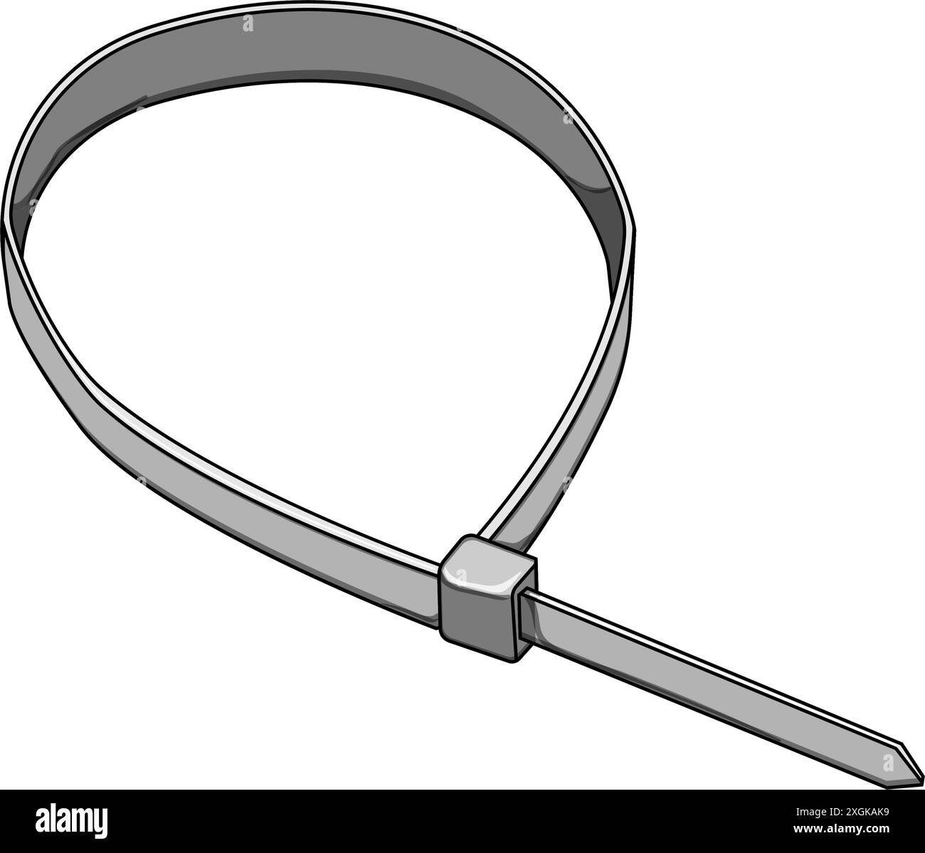 illustrazione del vettore cartoon delle fascette per cavi con cerniera lampo Illustrazione Vettoriale