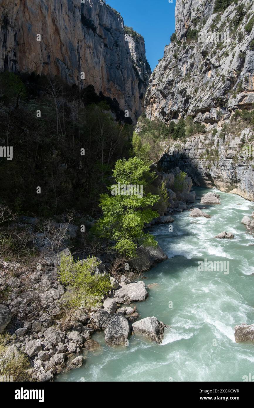 Verdon Gorge, copia spazio Foto Stock