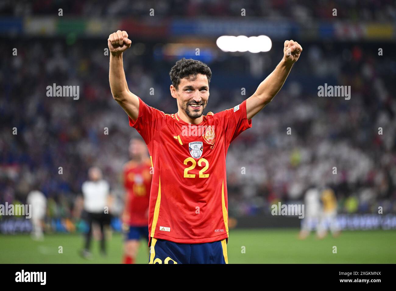 Monaco, Germania. 10 luglio 2024. Jesús Navas di Spagna durante la UEFA EURO 2024 - semifinali - Spagna vs Francia alla Monaco Football Arena. Crediti: Meng Gao/Alamy Live News Foto Stock