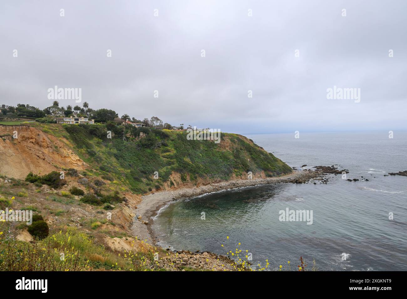 Pomeriggio tranquillo a Honeymoon Cove, Palos Verdes, California Foto Stock