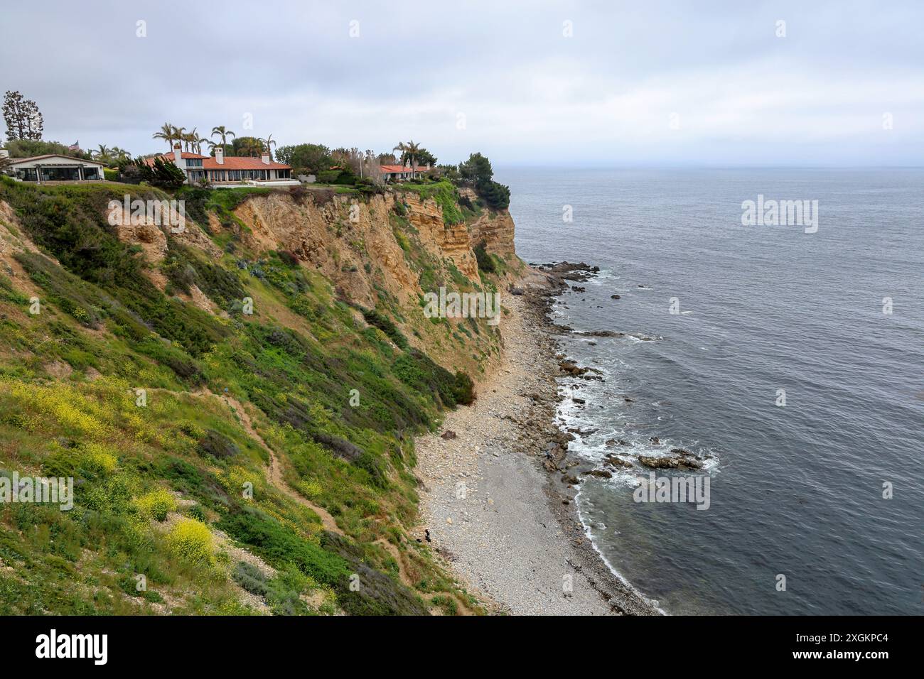 Pomeriggio tranquillo a Honeymoon Cove, Palos Verdes, California Foto Stock