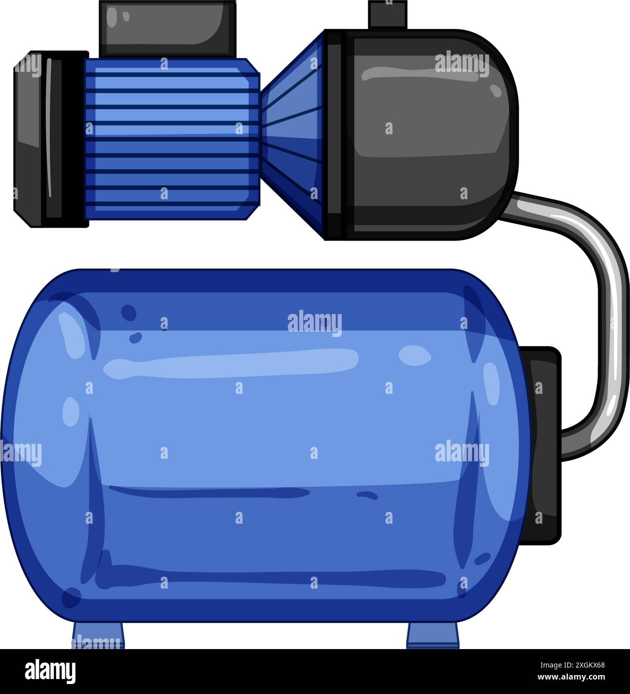illustrazione del vettore cartoon della pompa dell'acqua di scarico Illustrazione Vettoriale