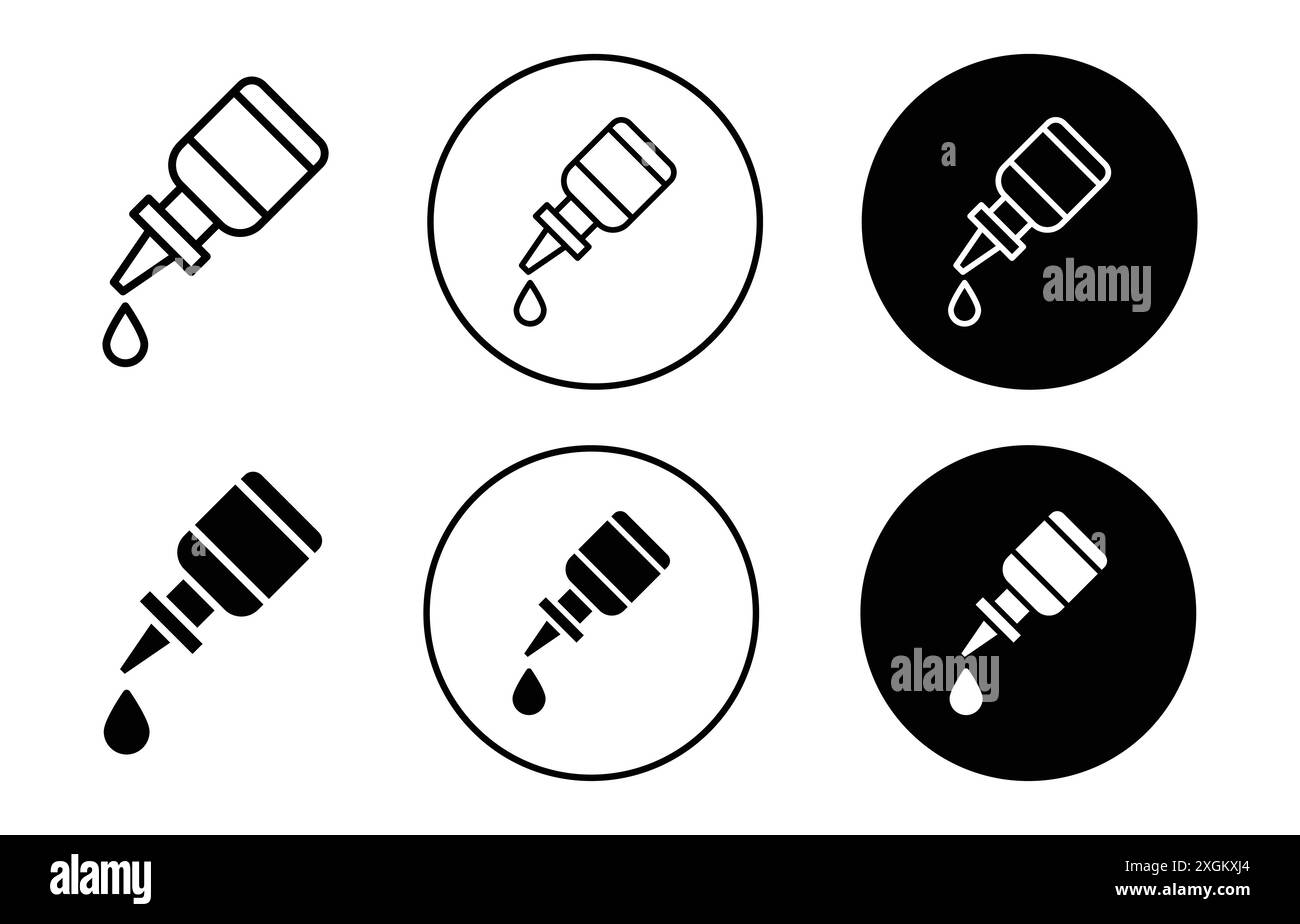 il logo dell'icona occhio rilascia il contorno vettoriale in bianco e nero Illustrazione Vettoriale