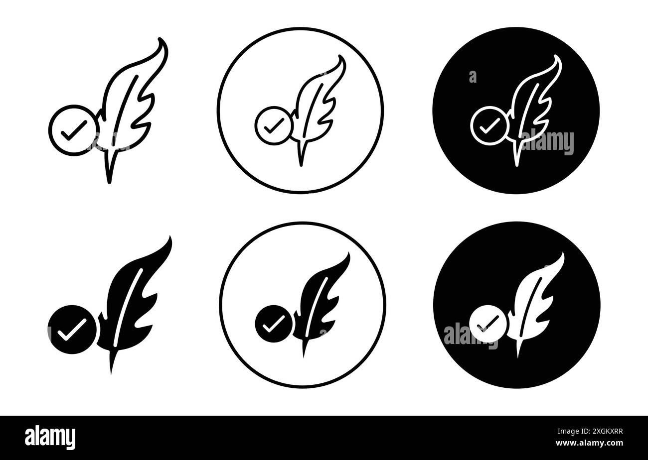 Profilo vettoriale con logo Icon testato ipoallergenico in bianco e nero Illustrazione Vettoriale