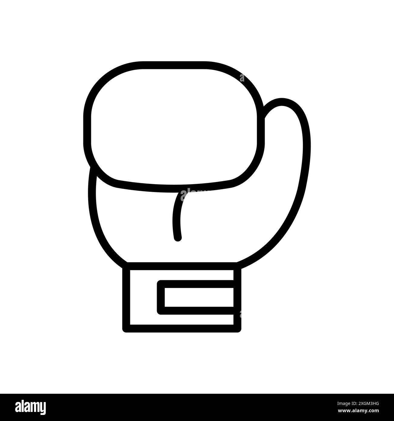modello di design vettoriale icona guanto da boxe su sfondo bianco Illustrazione Vettoriale