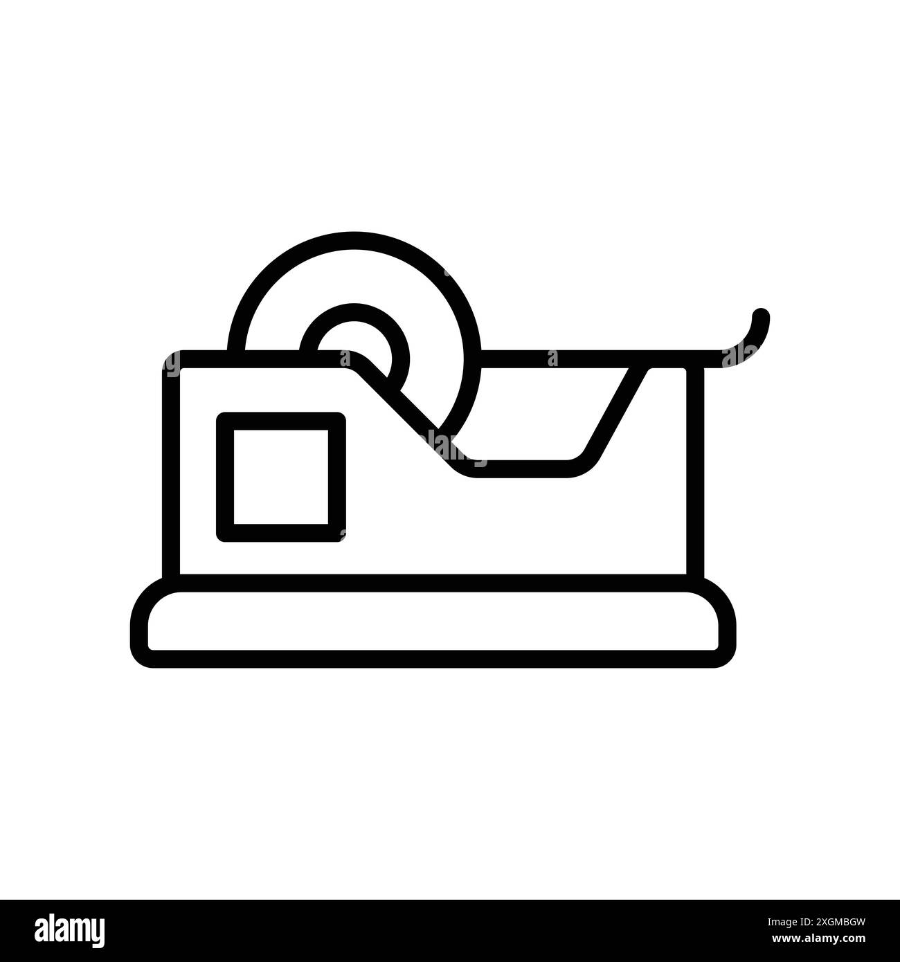 modello di disegno vettoriale icona dispenser nastro su sfondo bianco Illustrazione Vettoriale