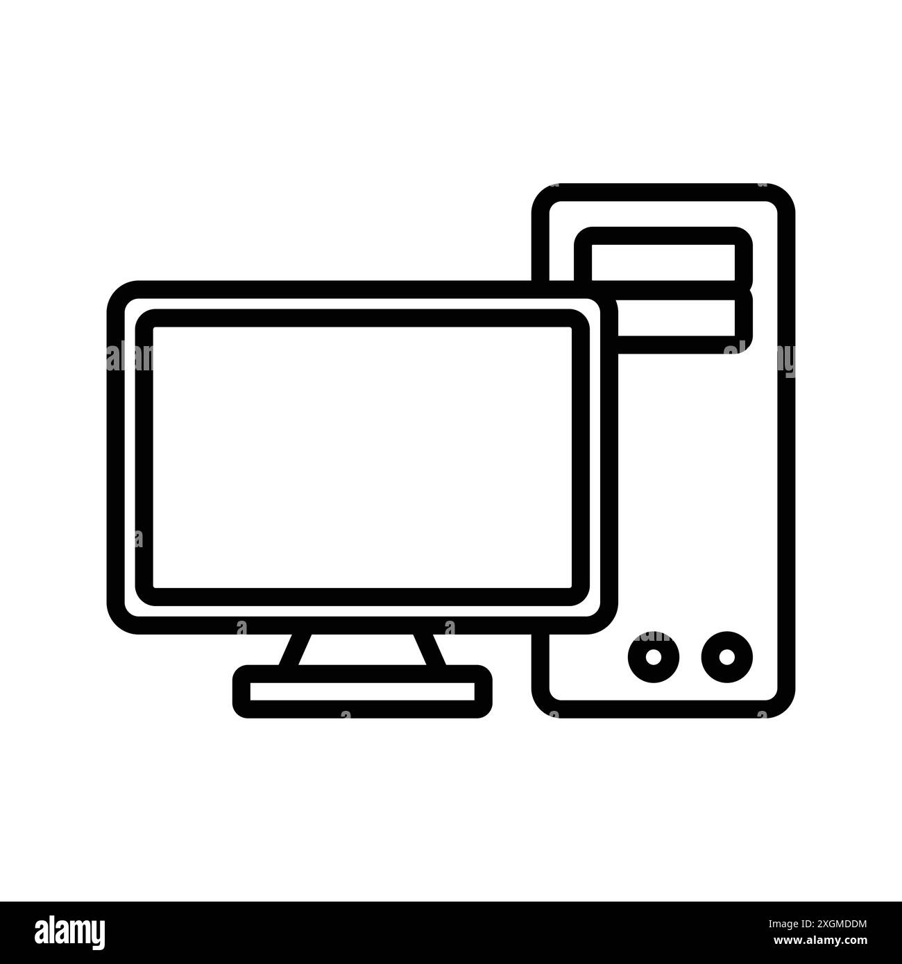 modello di disegno vettoriale dell'icona del computer su sfondo bianco Illustrazione Vettoriale