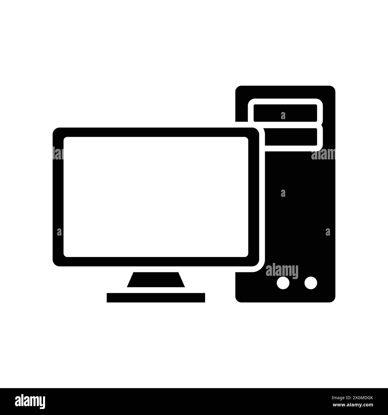 modello di disegno vettoriale dell'icona del computer su sfondo bianco Illustrazione Vettoriale