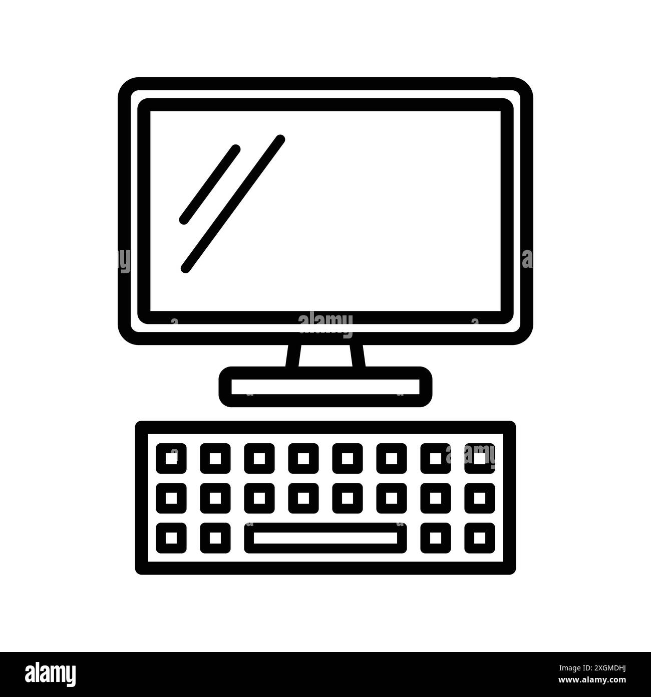 modello di disegno vettoriale dell'icona del computer su sfondo bianco Illustrazione Vettoriale
