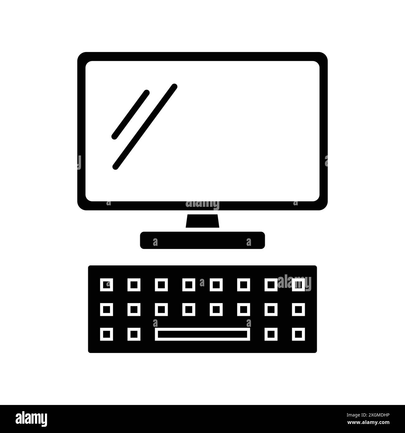 modello di disegno vettoriale dell'icona del computer su sfondo bianco Illustrazione Vettoriale