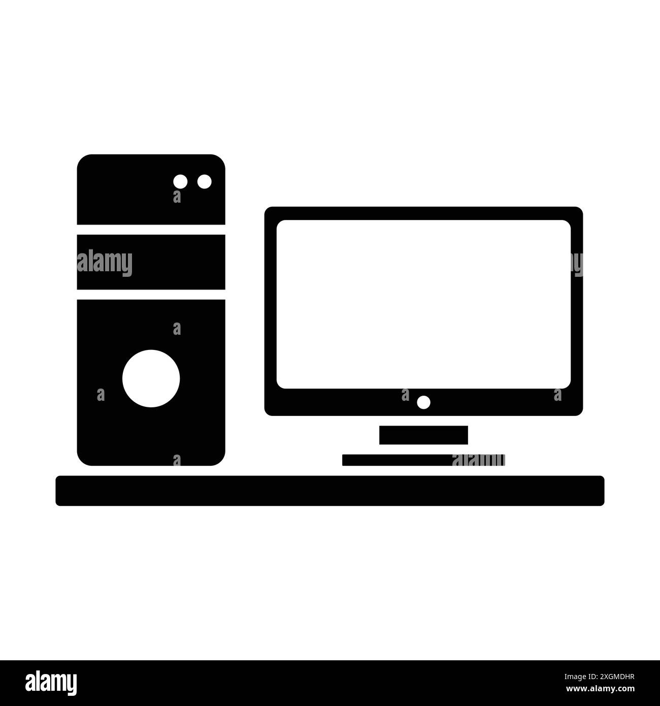 modello di disegno vettoriale dell'icona del computer su sfondo bianco Illustrazione Vettoriale